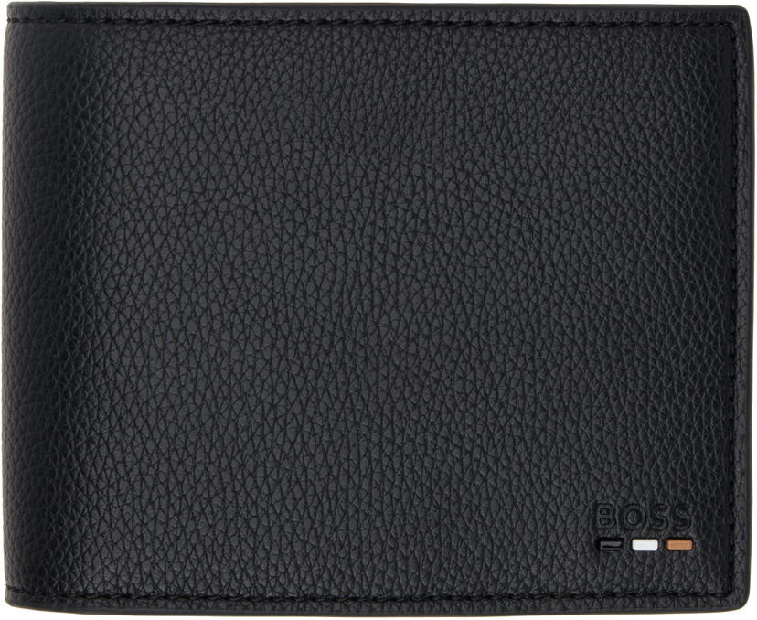 Lompakko BOSS Men's Leather Trifold Wallet Musta | 50536503