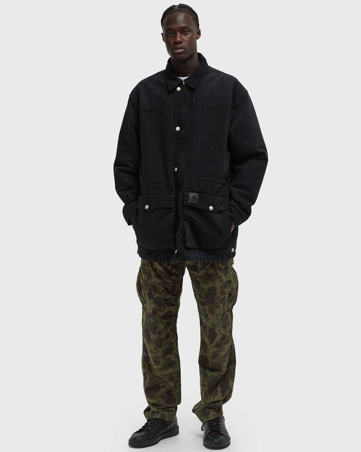 Takki Carhartt WIP OG Santa Fe Black Coat Musta | I034314-00E.4O, 1