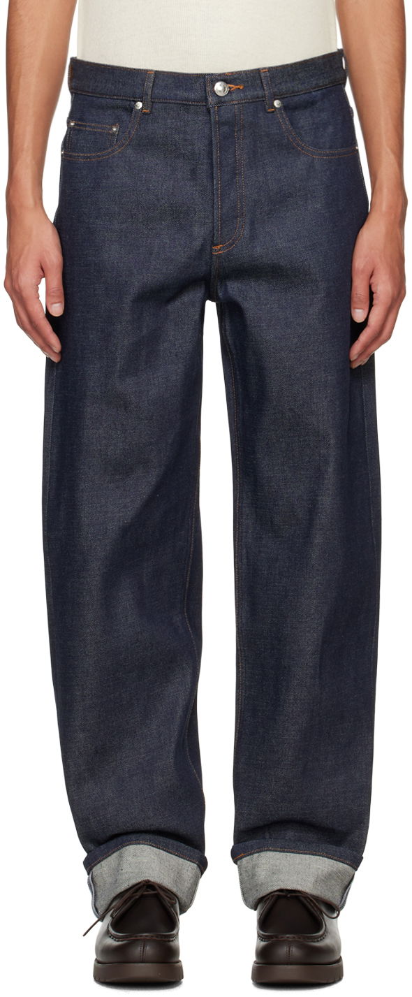 Jeans A.P.C. Fairfax Indigo Relaxed Fit Jeans Sininen | CODBS-M09156