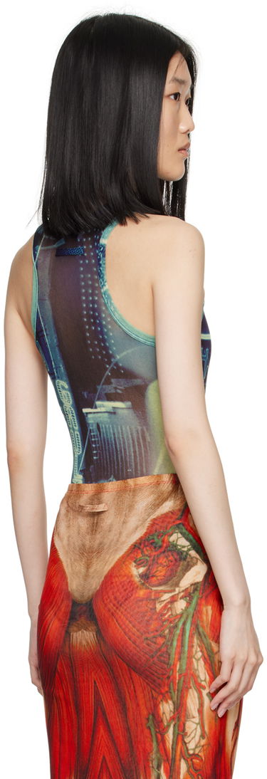 Body Jean Paul Gaultier Gaultier 'The Pigalle' Printed Bodysuit Sininen | 24/30-F-BD044-T552-59560100, 2