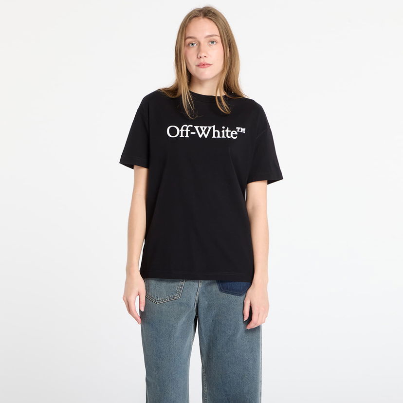 T-paita Off-White Big Logo Bookish Casual T-Shirt Musta | OWAA089C99JER0031001