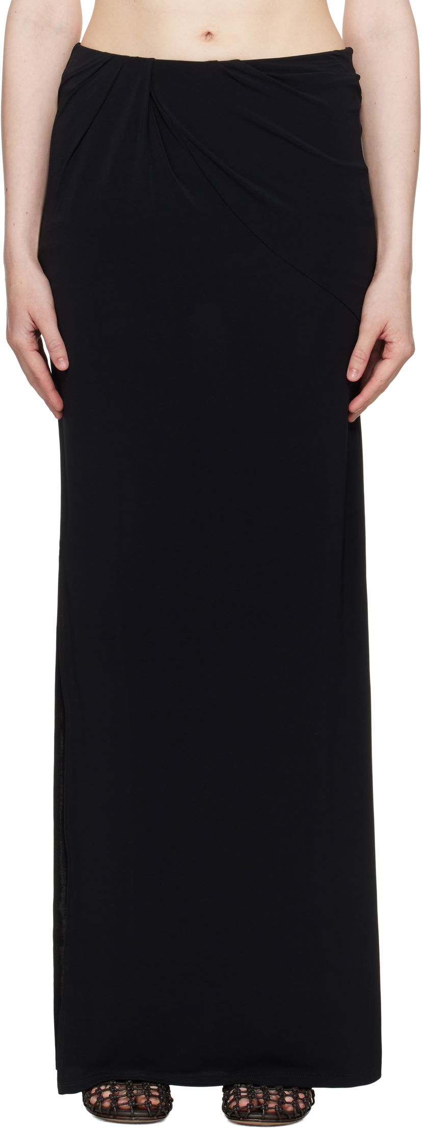 Hame Jacquemus Jacquemus 'La Jupe Peplo' Maxi Skirt Musta | 25E251SK081-2381