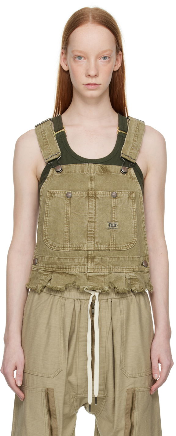 Haalari R13 R13 Damon Denim Tank Top Beige | R13WD032-D110B