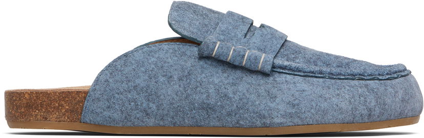 Tennarit ja kengät JW Anderson JW Anderson Felt Stitch Loafer Mules Sininen | LF0078-LA0380