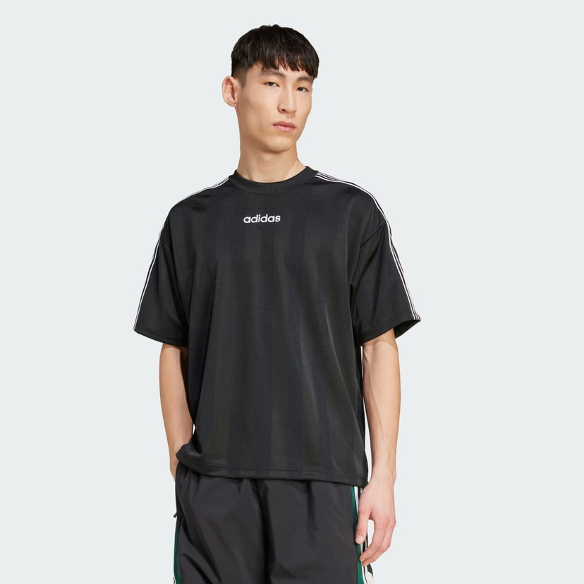 T-paita adidas Performance 90's Striped T-Shirt Musta | JX3068