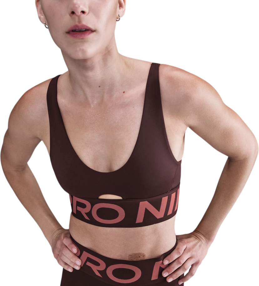 Rintaliivit Nike Nike Pro Indy Plunge Medium Support Sports Bra Ruskea | hf7324-652
