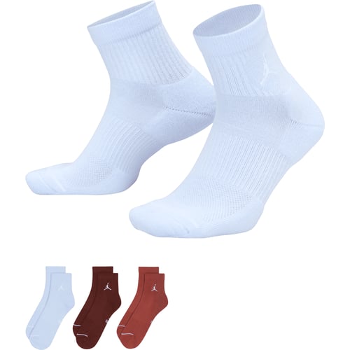 Sukat Jordan Jordan Everyday Crew 3 Pack Socks Valkoinen | DX9655