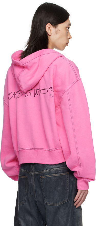 Huppari Acne Studios Acne Studios Zip-Up Hoodie Vaaleanpunainen | CI0208-, 2