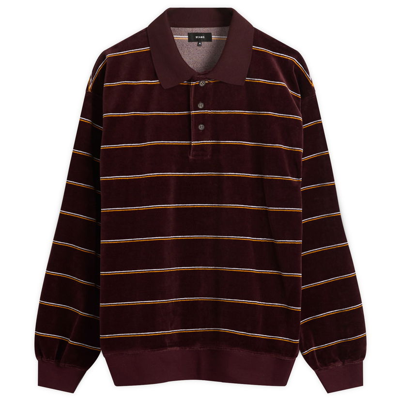 Poolopaita BEAMS Velour Border Stripe Polo Monivärinen | 1112-0212-639-39