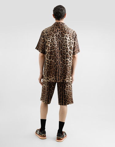 Shortsit Dolce & Gabbana Dolce & Gabbana Leopard-Print Silk Shorts Monivärinen | GV37ATIS1B7HY13M, 2