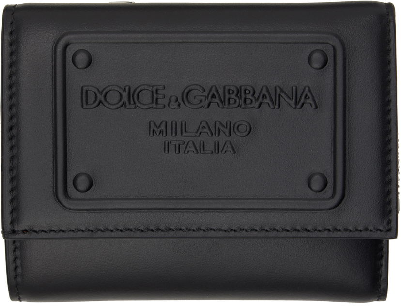 Lompakko Dolce & Gabbana Black French Flap Wallet Musta | BP3271AG218