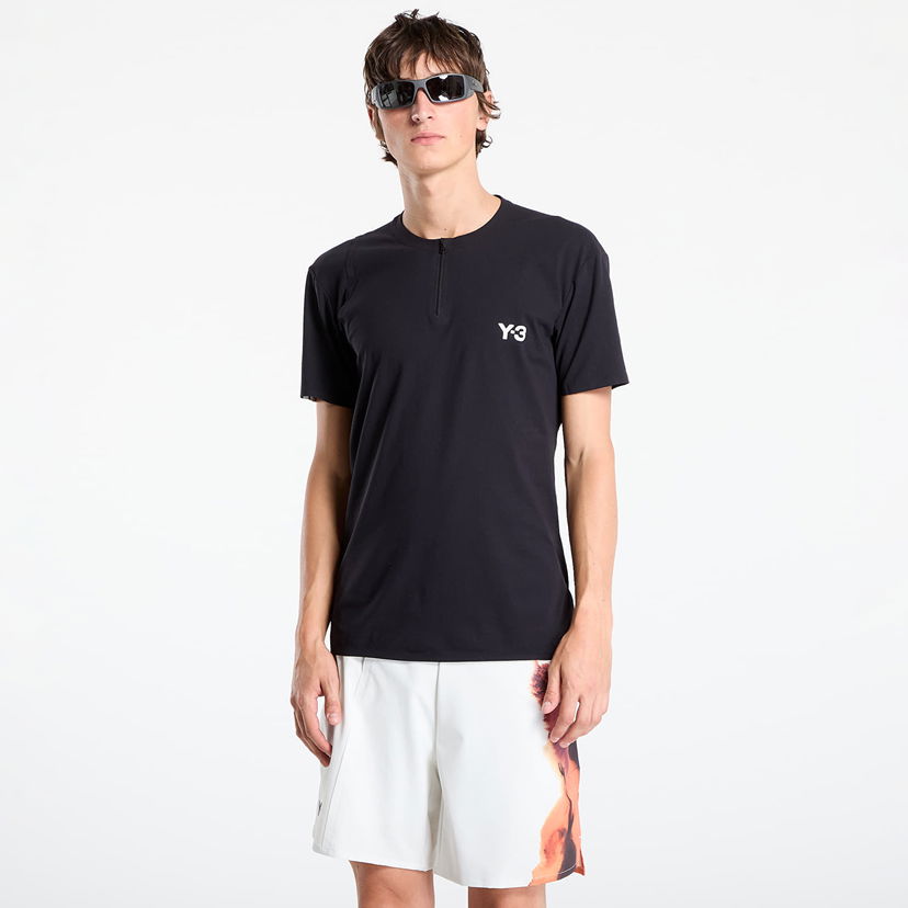 T-paita Y-3 Y-3 Zip Tee Musta | JY6946