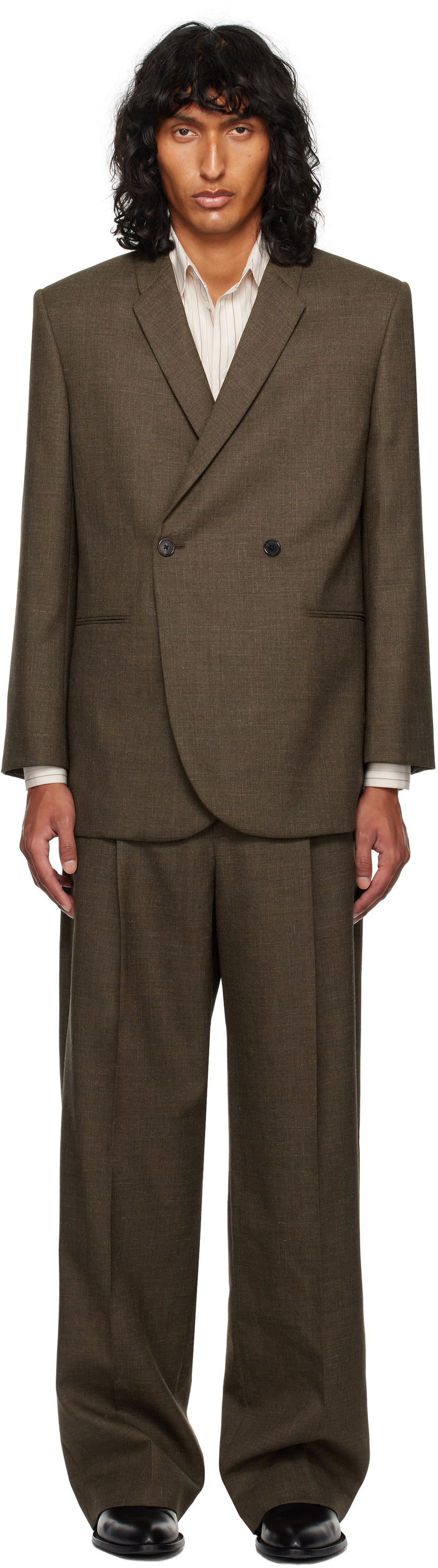 Takki The Row The Row Toyo Double-Breasted Blazer Ruskea | 832-W3465
