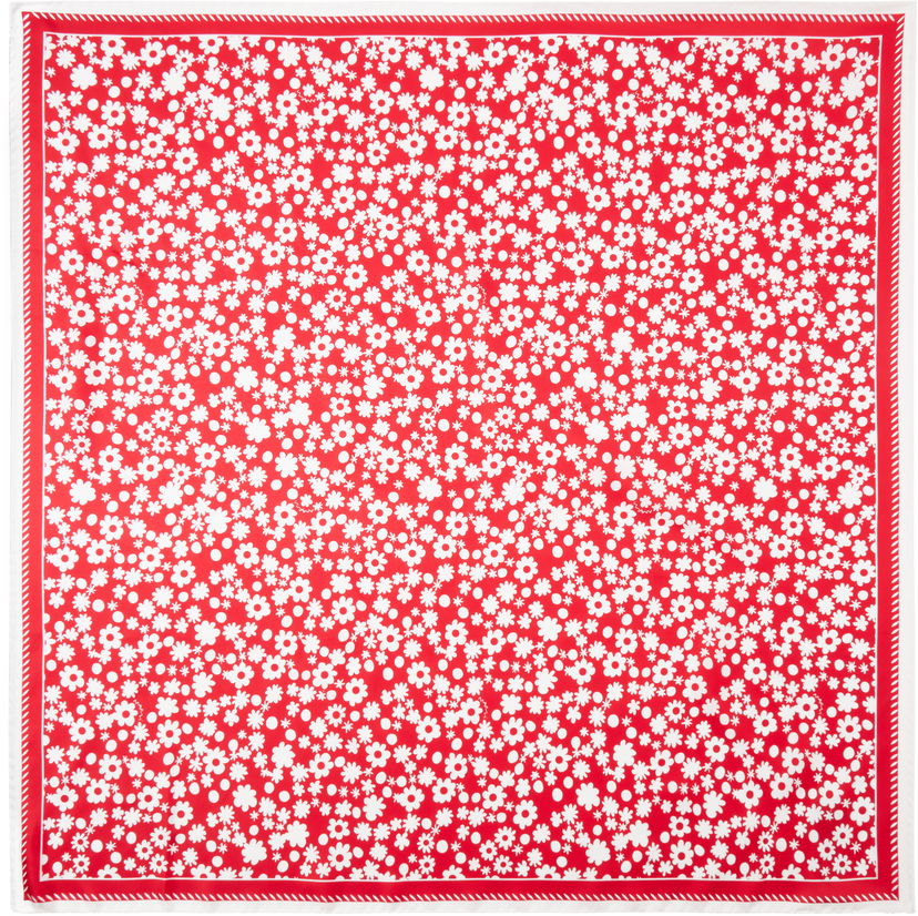 Huivi Marni Marni Pop Fields Silk Twill Scarf Punainen | ACMC0176A0 UAS021