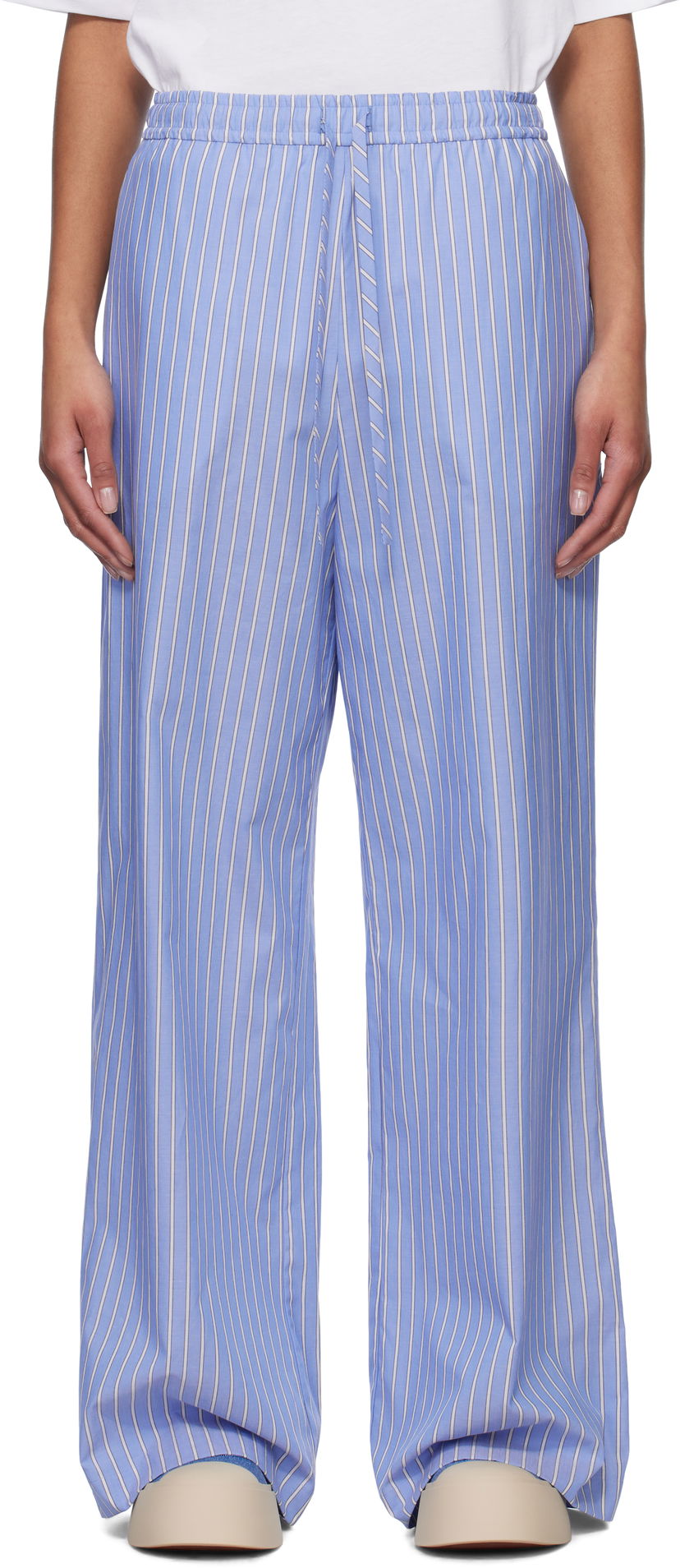 Housut Marni Marni Loose Striped Trousers Sininen | PAMA0071S1 UTC455