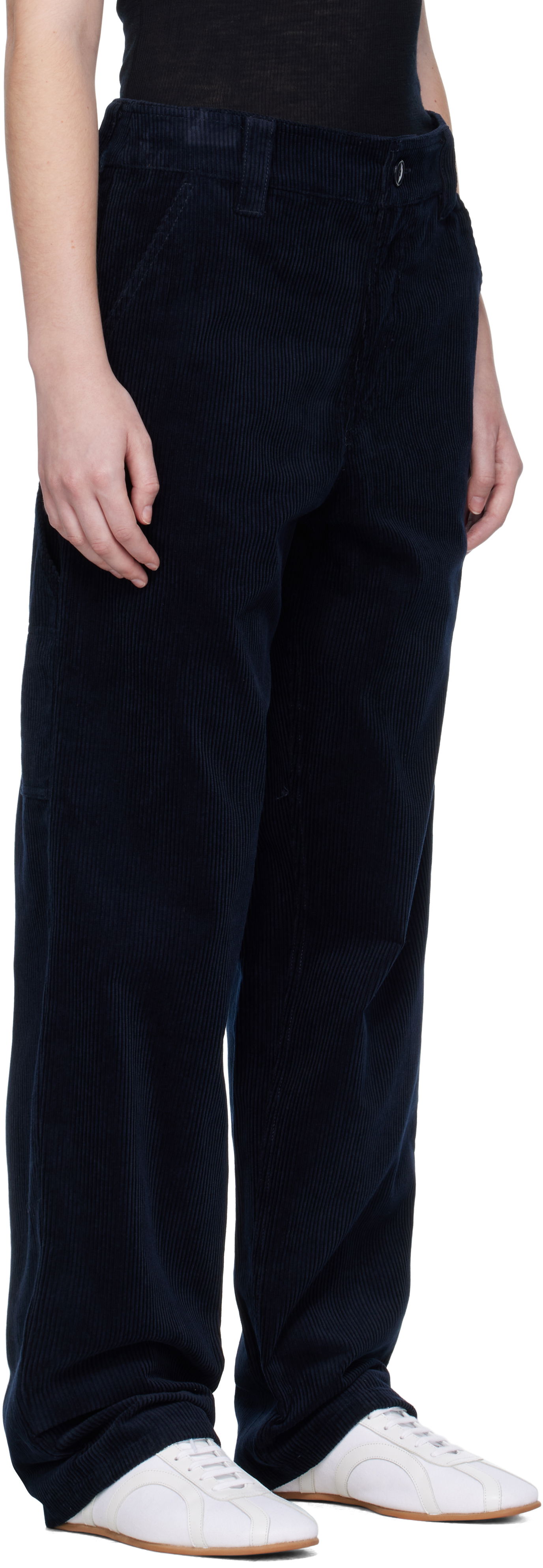 Housut A.P.C. A.P.C. Fergus Corduroy Pants Tummansininen | COHBB-M08500, 1