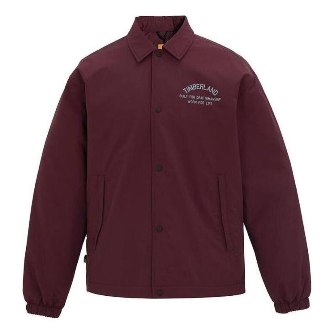 Tuulitakki Timberland Lettered Coach Jacket Burgundia | A6JZD-I30, 0