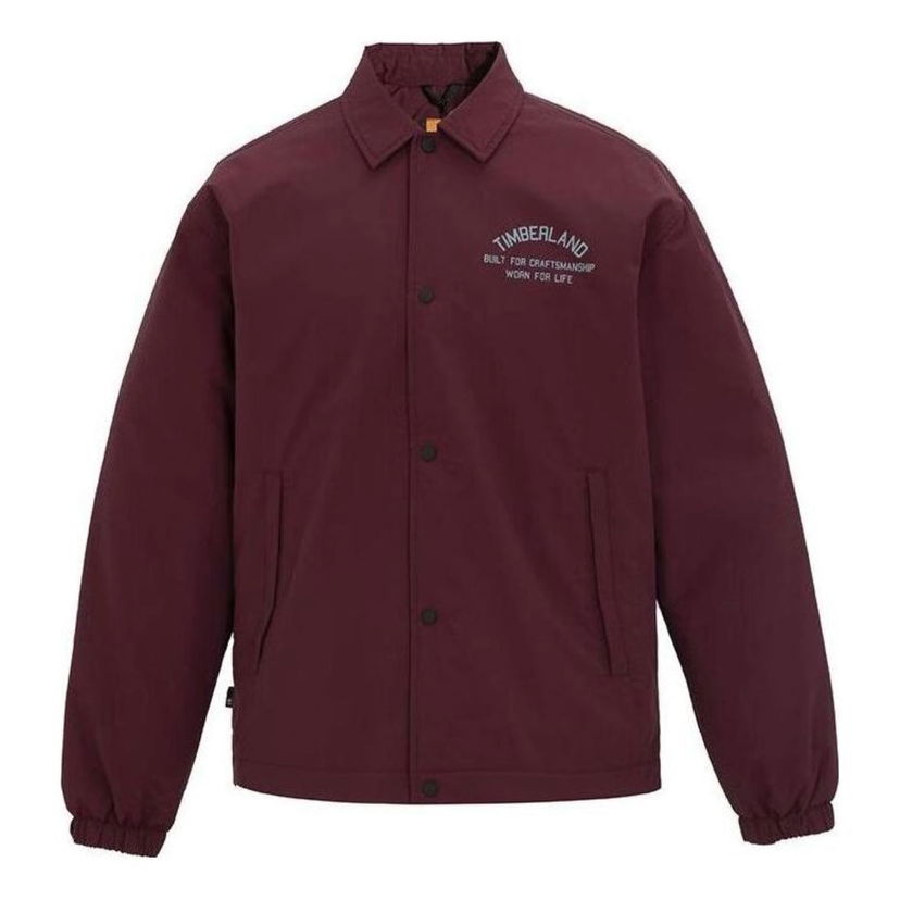 Tuulitakki Timberland Lettered Coach Jacket Burgundia | A6JZD-I30