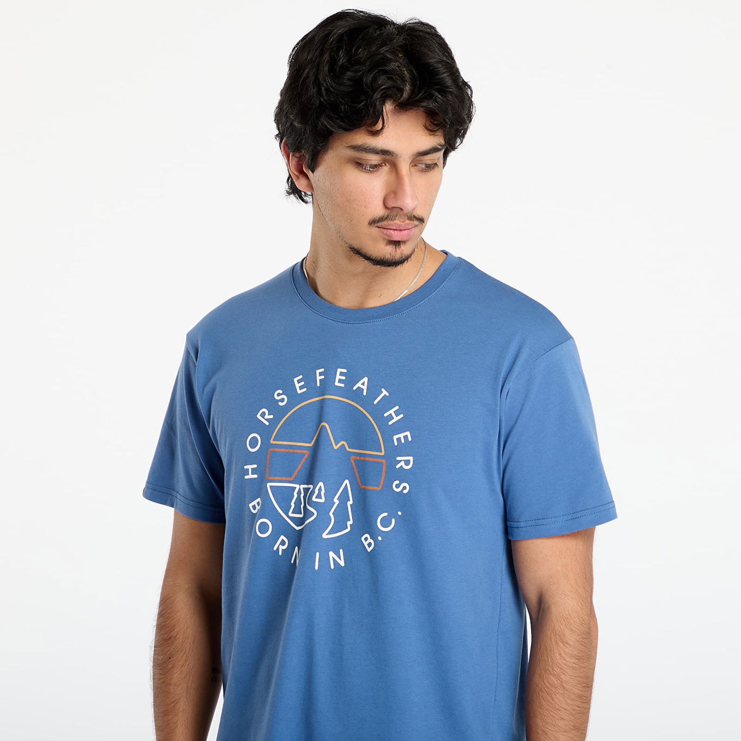 T-paita Horsefeathers T-shirt Line Circle XXL Sininen | SM1392C, 1