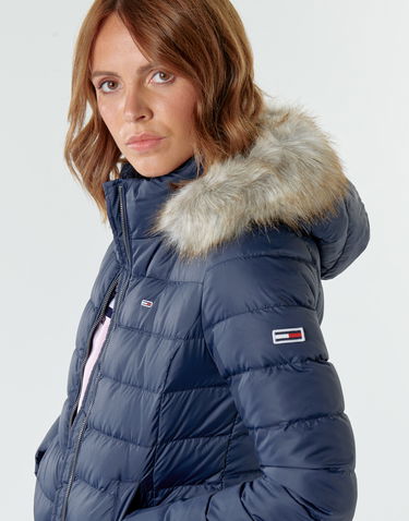 Puffer takki Tommy Hilfiger BASIC HOODED DOWN JACKET Tummansininen | DW0DW14693-C87=DW0DW08588-C87, 4