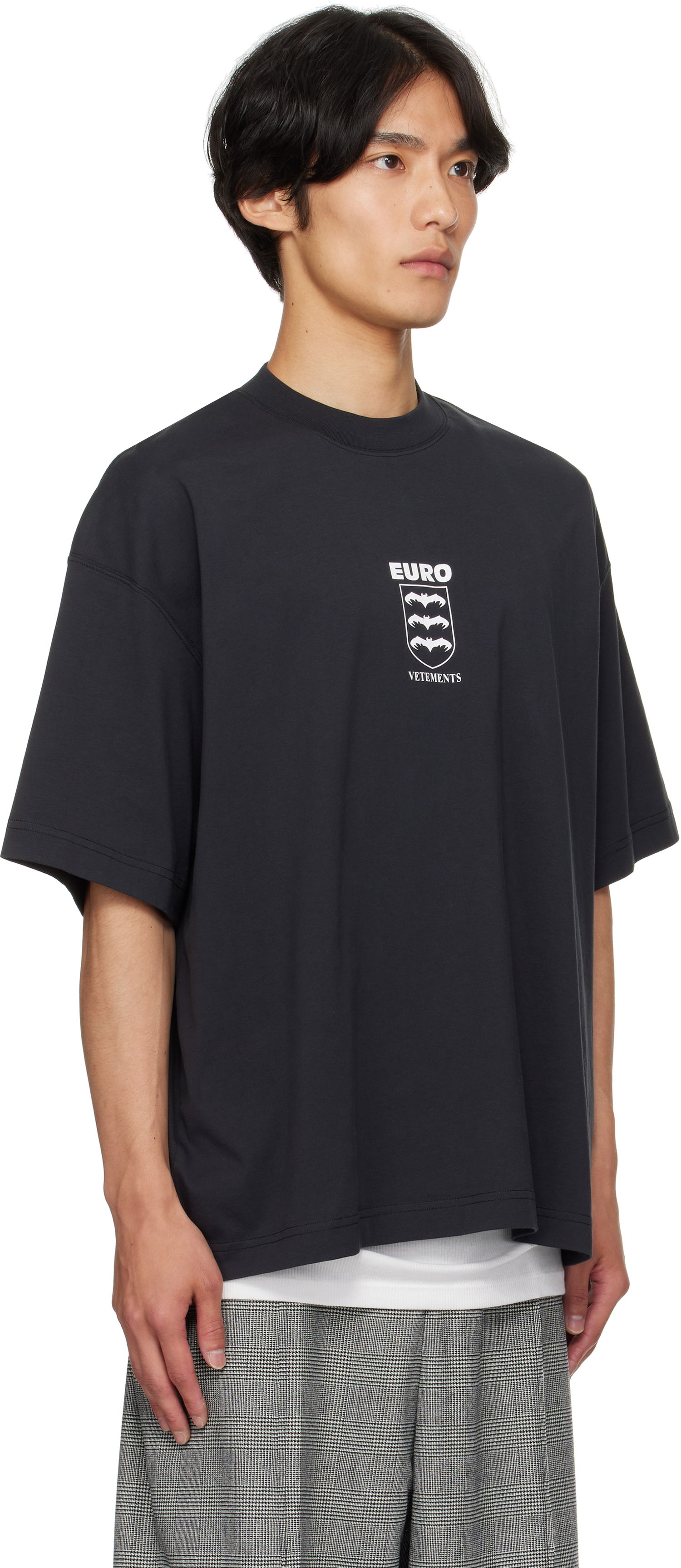 T-paita VETEMENTS Vetements Bats Logo Regular T-Shirt Musta | UH76TR650B, 1