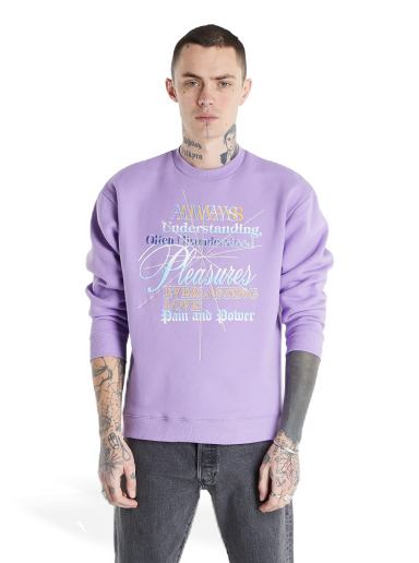 Huppari Pleasures Faith Crewneck Sweatshirt Violetti | P21W027 Purple