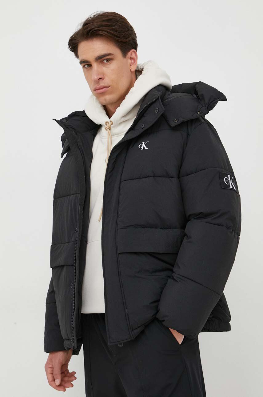 Puffer takki CALVIN KLEIN Down Relaxed Puffer Jacket Musta | J30J323709, 0