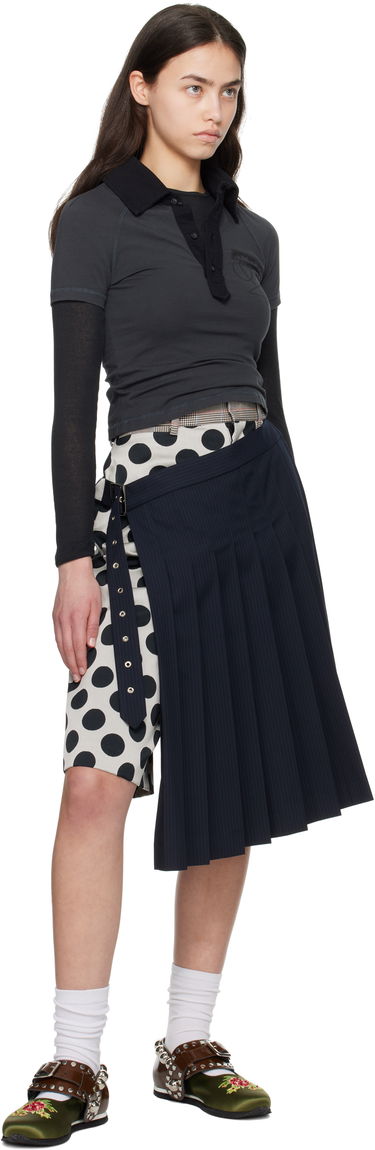 Hame Charles Jeffrey Loverboy Charles Jeffrey LOVERBOY Waisted Pleated Asymmetrical Skort Tummansininen | 54040402, 3