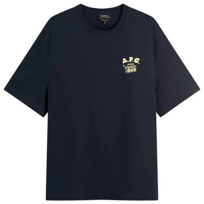T-paita A.P.C. Men's Disco Print T-Shirt, Size Small Tummansininen | COHGS-M26530-IAK