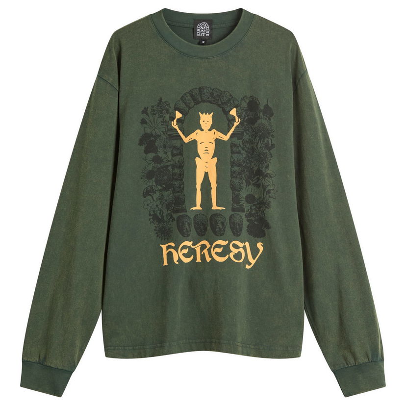 T-paita Heresy Gateway Long Sleeve T-Shirt, Size Large Vihreä | HAW25-T10G
