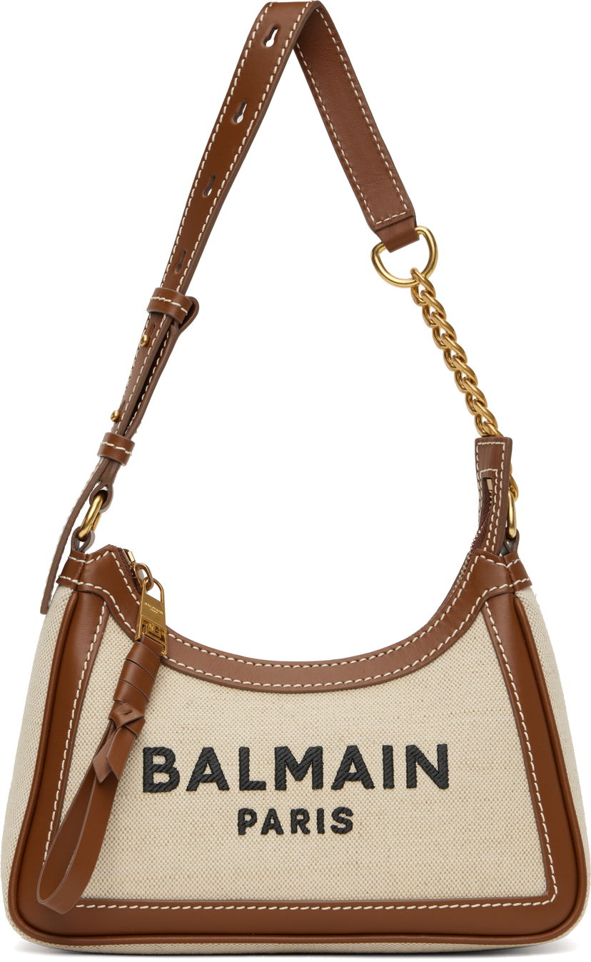 Käsilaukku Balmain Balmain B-Army Canvas Hobo Bag Beige | EN1BT743TCFE