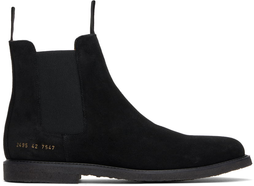 Vaatteet Common Projects Common Projects Waxed Suede Chelsea Boots Musta | ARTICLE 2495