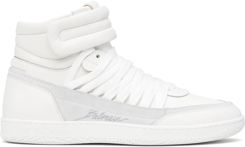Vaatteet Balmain Balmain Swan Mid-Top Valkoinen | EM0VH388LTSU