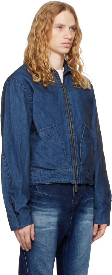 Bomber-takki ADER ERROR Denim Zip-Up Jacket Sininen | BN01FWJK1601BL, 1