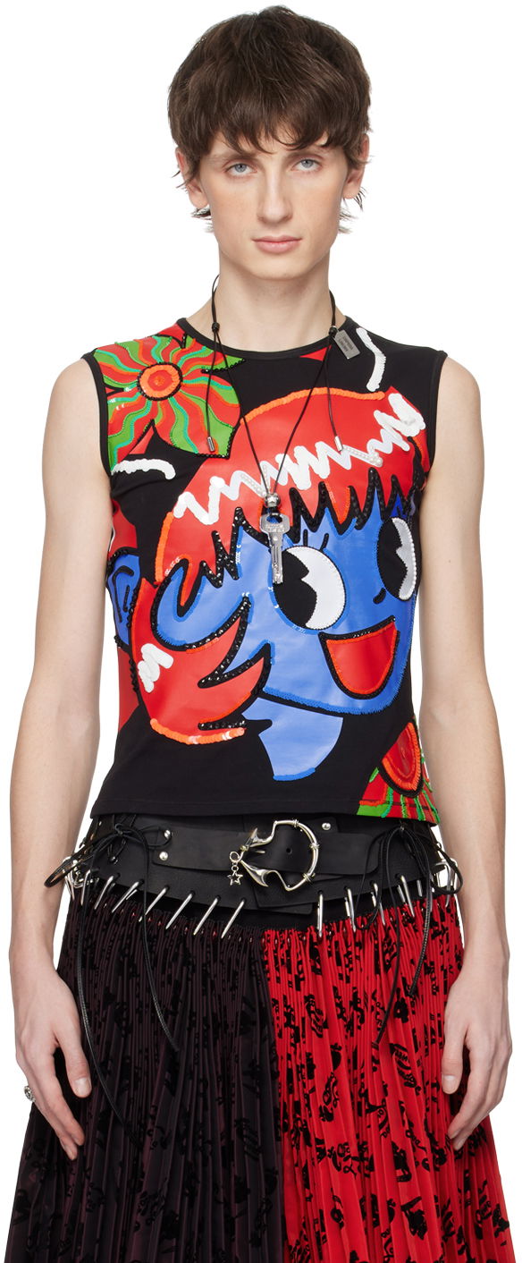 Tankkitoppi Chopova Lowena Chopova Lowena Graphic Print Tank Top Musta | 2225