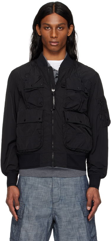 Bomber-takki C.P. Company C.P. Company Chrome-R Multipocket Bomber Jacket Musta | 18CMOW010A-005904G, 0