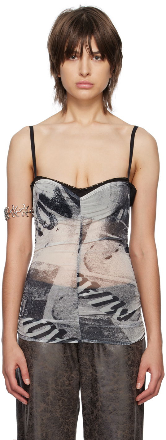 Tankkitoppi Miaou Miaou Renzo Semi-Sheer Printed Tank Top Monivärinen | 7064PM1EYR
