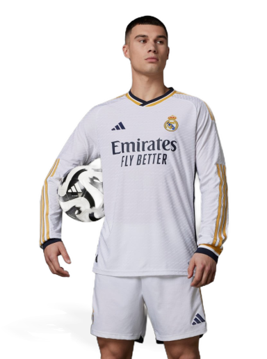 Jersey adidas Originals Real Madrid 23/24 Long Sleeve Authentic Valkoinen | IA9978