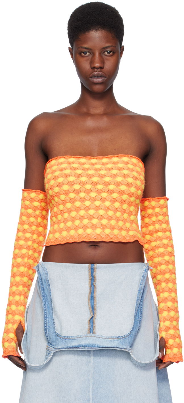 Crop top ERL ERL Jacquard Tube Top Oranssi | ERL07N102