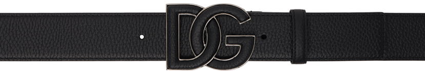 Vyöt Dolce & Gabbana Deerskin-Print  Belt With Logo Buckle Musta | BC4675AT489