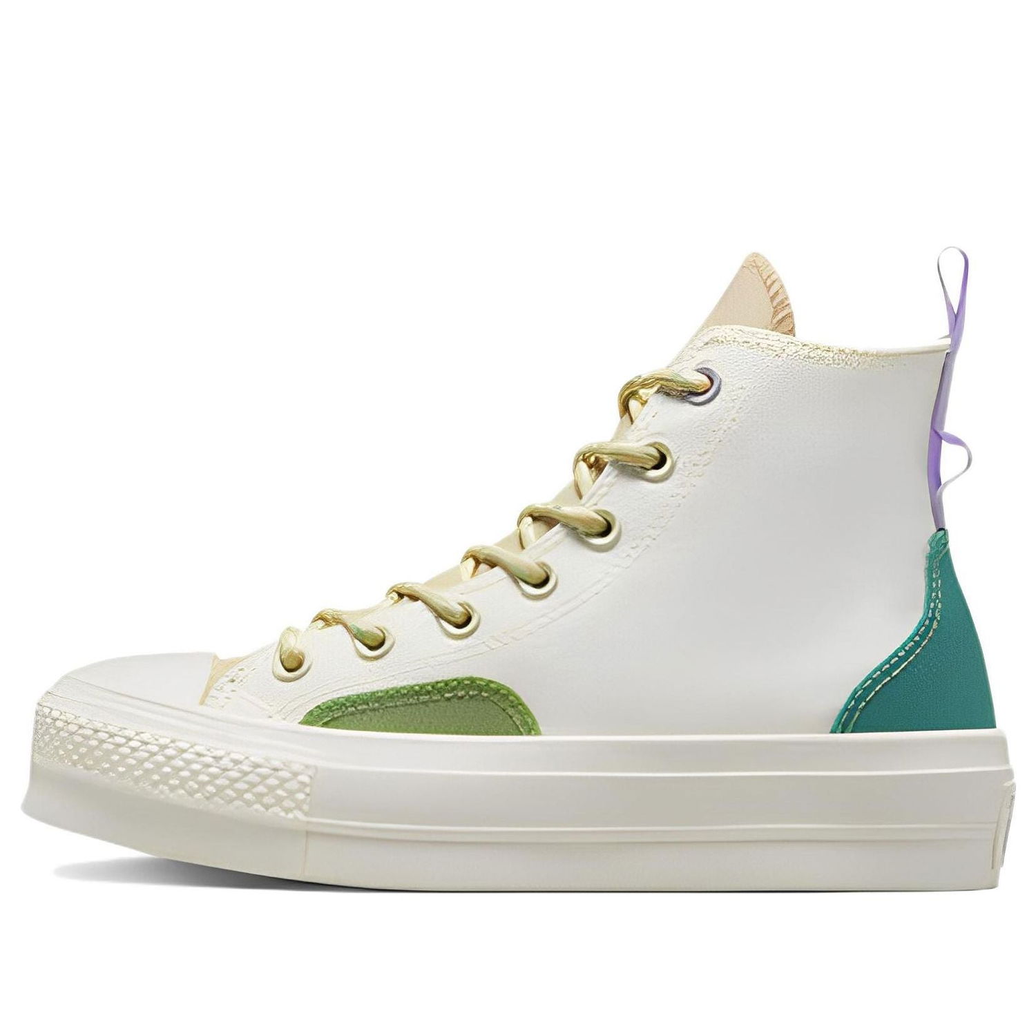 Tennarit ja kengät Converse Chuck Taylor All Star Lift Platform High Colorblock Overlay Vihreä | A05127C, 0