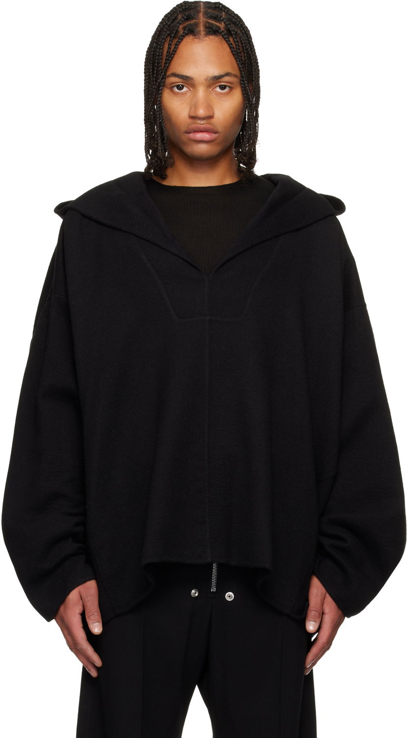 Takit Rick Owens Concordians LS Hip Kaftan Coat Musta | RR02E1726 DBC