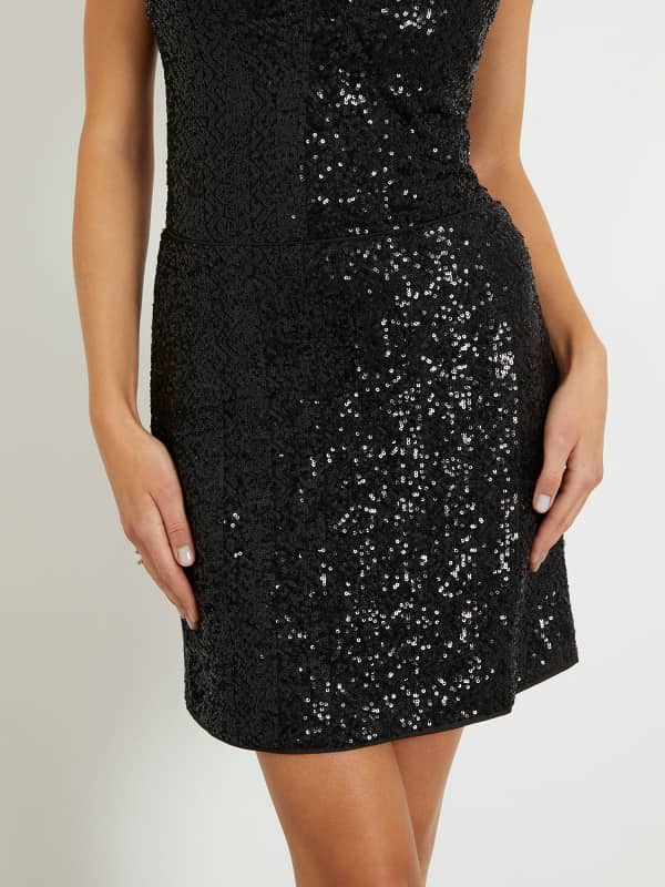 Hame GUESS Sequins Mini Skirt Musta | W4RD0PKBX10, 0