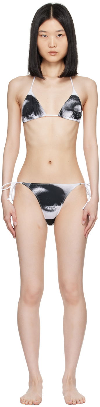 Uimapuvut Jean Paul Gaultier Jean Paul Gaultier 'The Eyes And Lips' Bikini Valkoinen | 24/30-F-BS008-J552-0100, 0