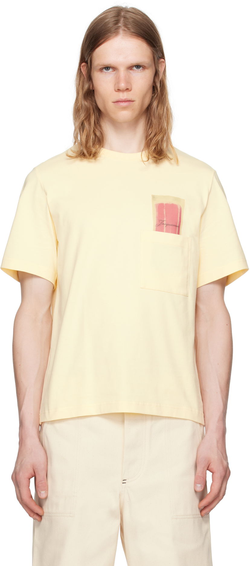 T-paita Jacquemus Jacquemus Esquimau Pocket T-Shirt Keltainen | 25E255JS321-2306