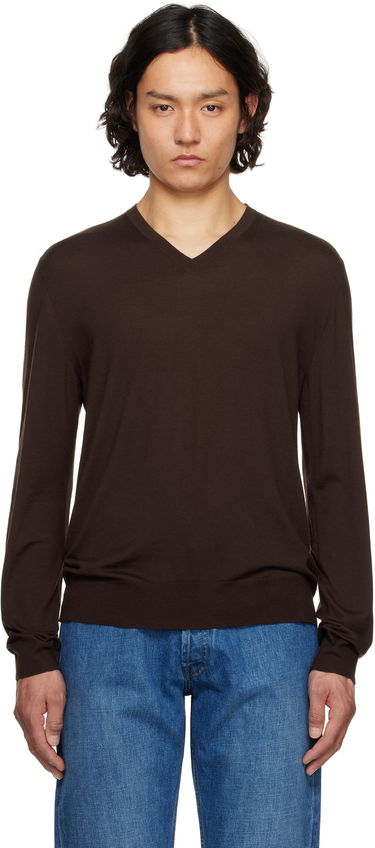 Villapaita The Row The Row Dimarco V-Neck Sweater Ruskea | 917-Y590, 0