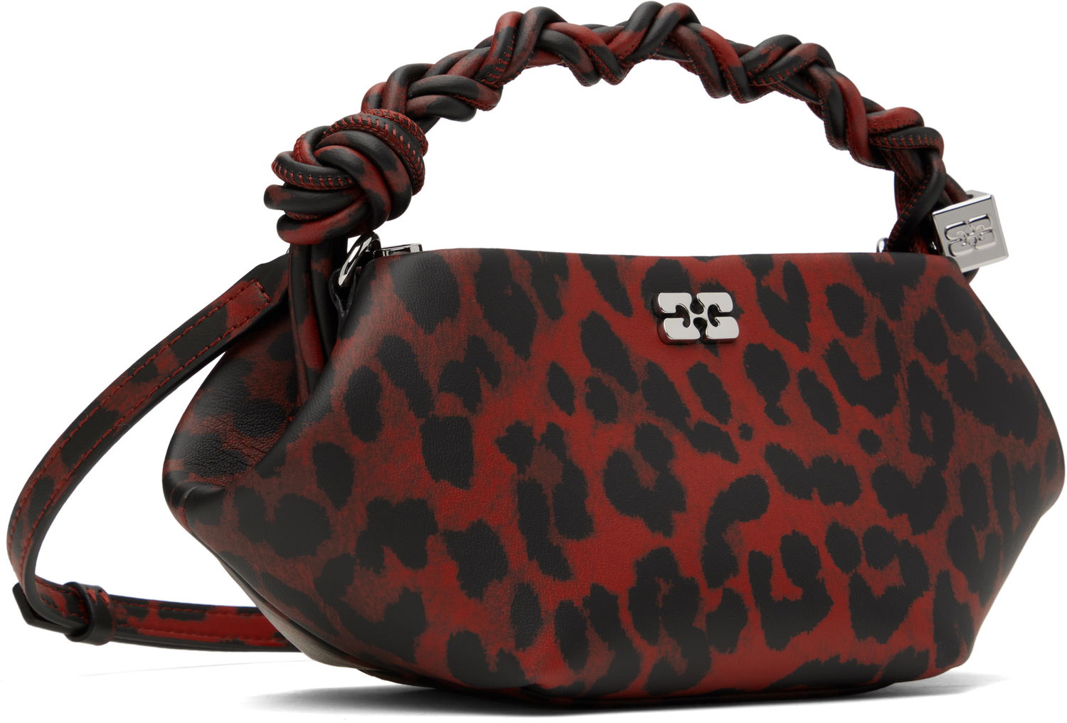 Käsilaukku GANNI Ganni Leopard Print Mini Bou Bag Punainen | A6628, 1
