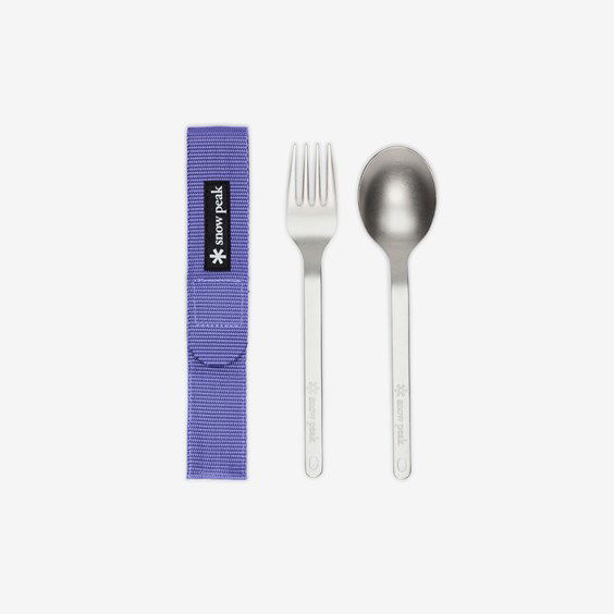 Kodin sisustus Snow Peak Titanium Fork & Spoon Set Metallinen | SCT-002