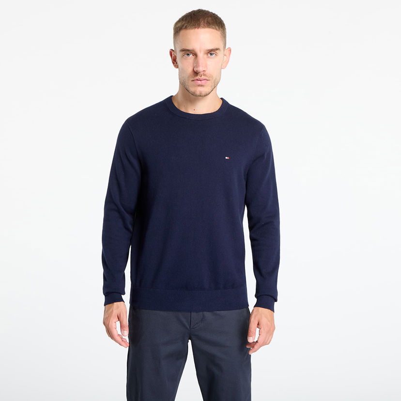 Villapaita Tommy Hilfiger Tommy Hilfiger Pima Cotton Cashmere Crew Neck Sweater Tummansininen | MW0MW28046 DW5