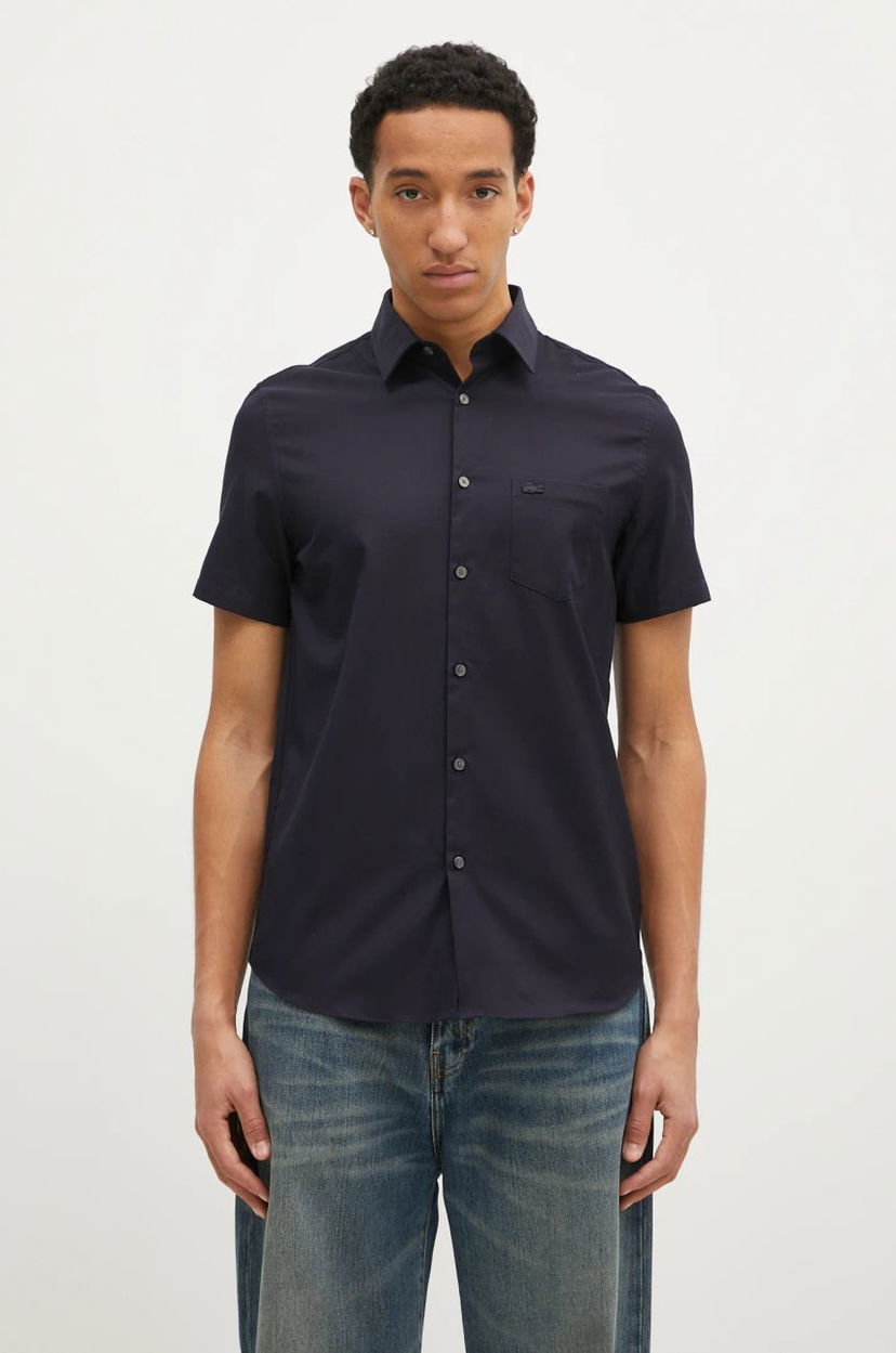 Paita Lacoste Navy Blue Regular Fit Shirt Sininen | CH8528